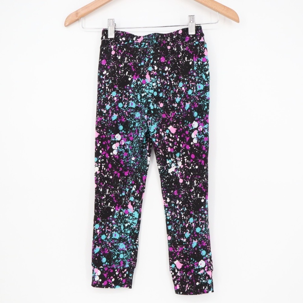 Pixielane Legging Girls 5‎ Multicolor Color Paint Print Stretch Elastic Waist